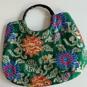 Vintage Asian Brocade Top-Handle Handbag